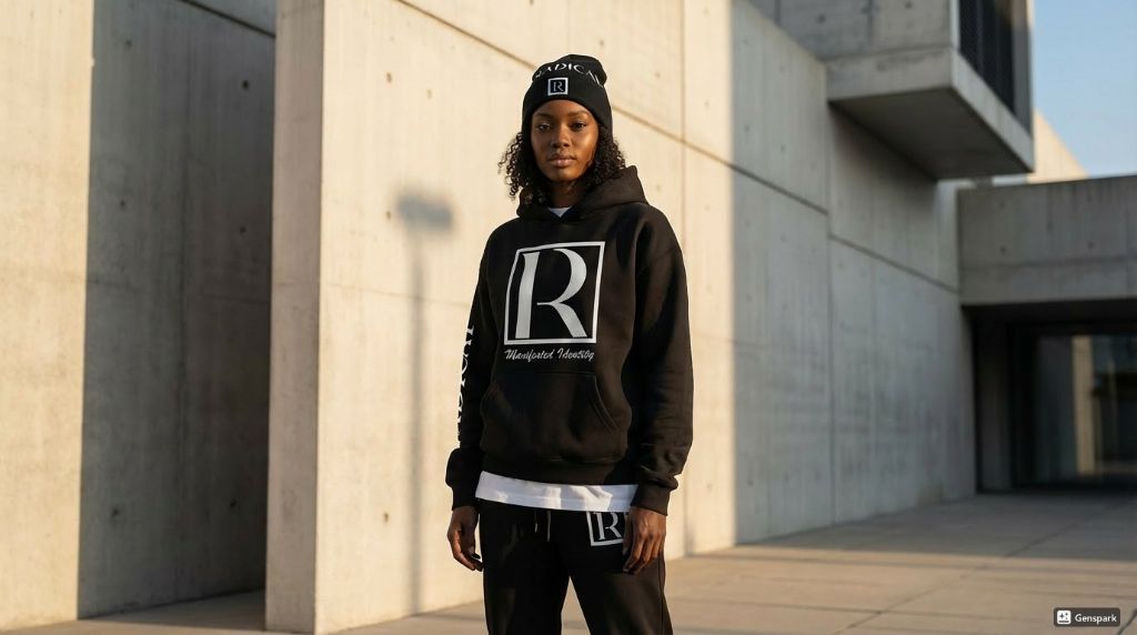 RADICAL — hoodie Identity noir