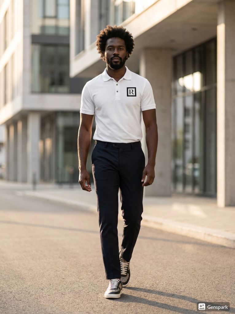Polo Monogramme — Blanc
